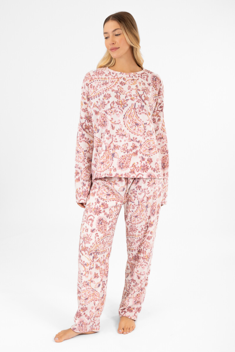 Pijama celina all over - Rosado 