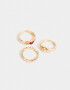 Sets Anillos Con corazón Set De Anillos Con Corazones - Dorado