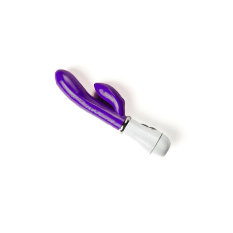 Vibrador Con Doble Estímulo A Pilas Violeta