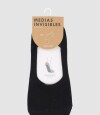 Medias invisibles algodón lisas Negro