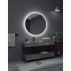 Espejo Redondo Con Luz Led Sin Marco 50cm Diametro Tactil Blanco