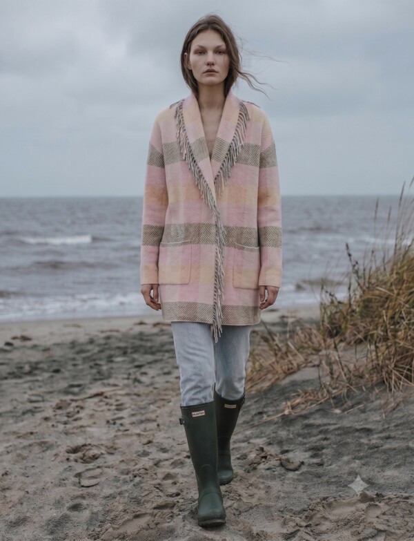 Cardigan Flecos MULTI/ROSA