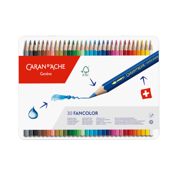 Lápices de colores acuarelables Caran d'Ache Fancolor Única