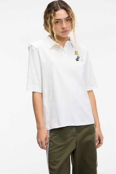 POLO CON PINS Blanco