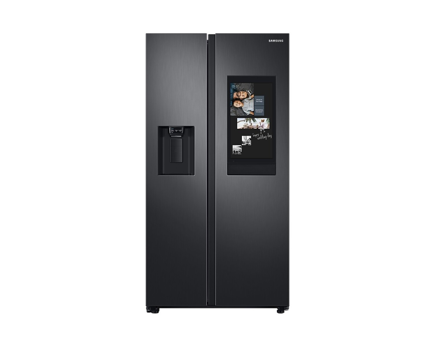 Heladera Samsung Side by Side 585 L Family Hub Negra RS58T5561B1 