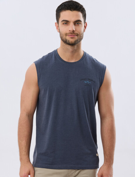 MUSCULOSA ESTAMPADA DE ALGODÓN Denim