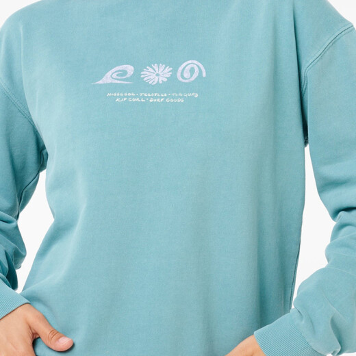 Buzo Rip Curl Sunset Surf Relaxed Crew - Celeste Buzo Rip Curl Sunset Surf Relaxed Crew - Celeste