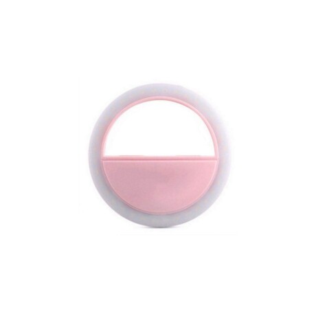 Aro de luz led para celular rosa V01
