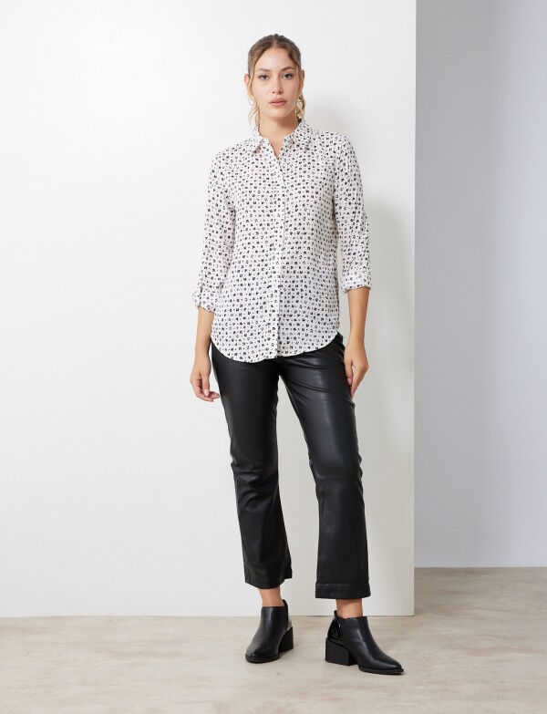 Camisa Crepe Printed BLANCO/MULTI