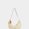 Bandoleras Bandolera Canvas Con Charm - Blanco Crudo