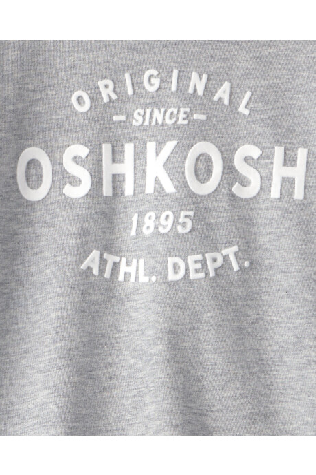 Remera de algodón, gris, con logo Sin color