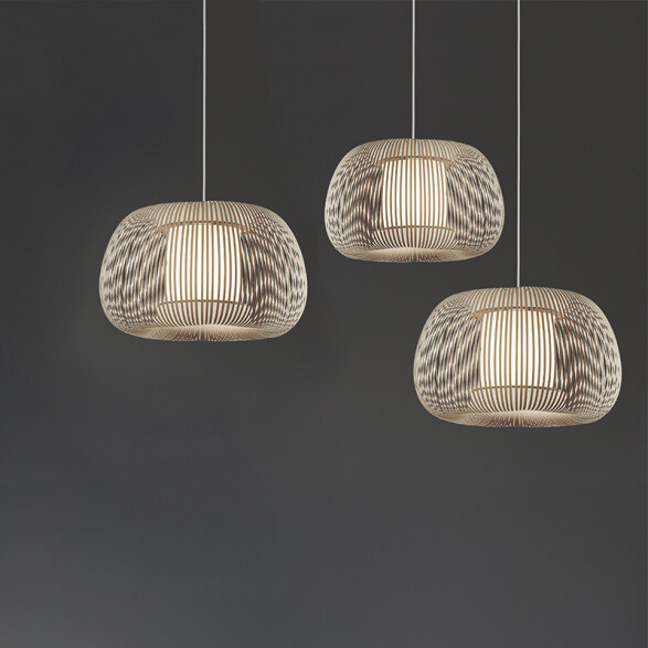 Colgante beige E27 MIRTA Ø380x240mm BA0232