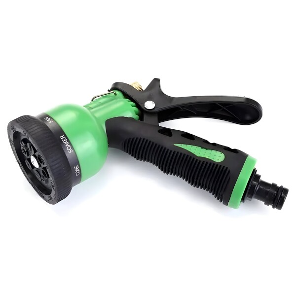 Pistola Riego Rociador 8 Funciones Presión Para Manguera Ax® Color Verde
