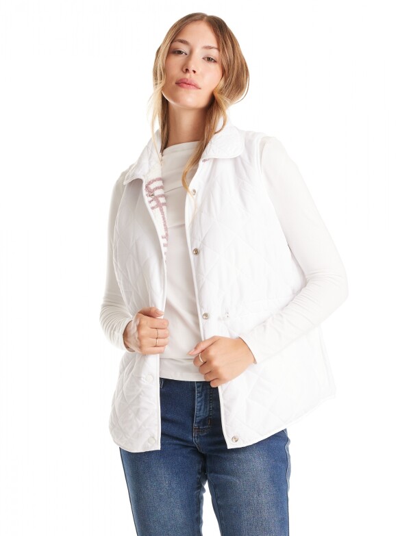 Chaleco Reversible Sherpa & Capitoneado CRUDO/MULTI