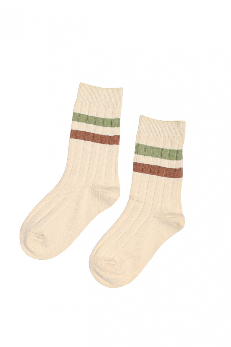 Medias Kids Rib - Blanco 