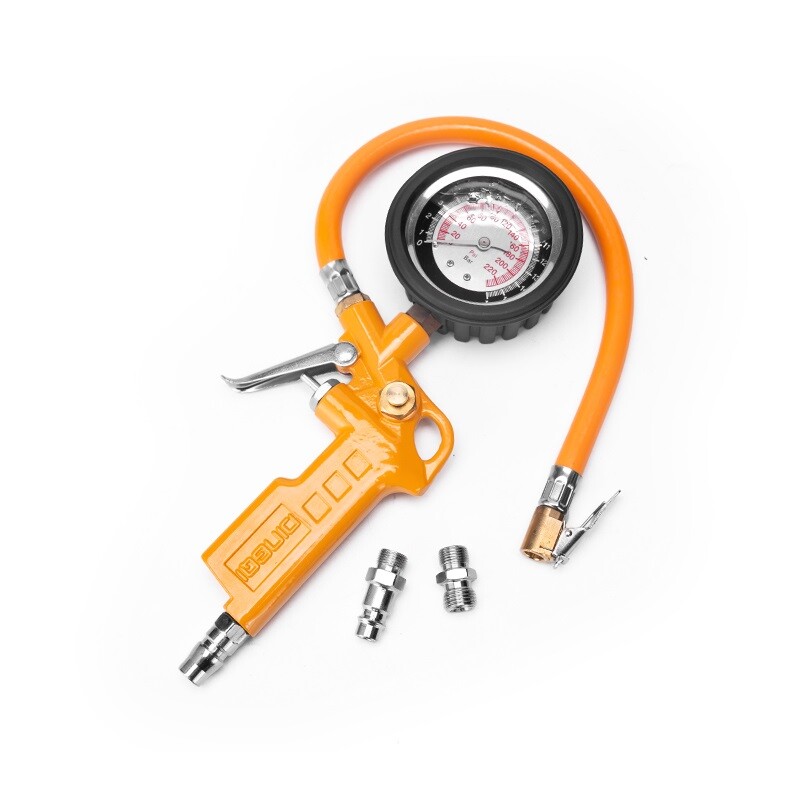 DINGQI PISTOLA INFLADORA MANOMETRO DIAL 0-12 BAR 0-170 PSI Dingqi Pistola Infladora Manometro Dial 0-12 Bar 0-170 Psi