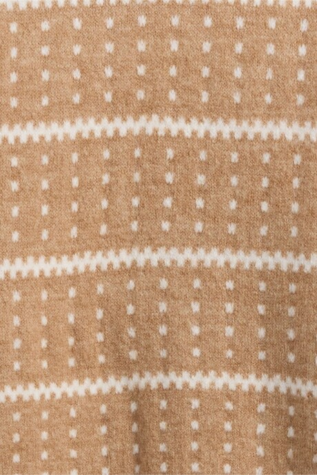 Buzo Polera Fairisle Mujer Camel Hair