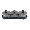 SET BOWLS C/TAPA NEGRA 4PZAS Unica