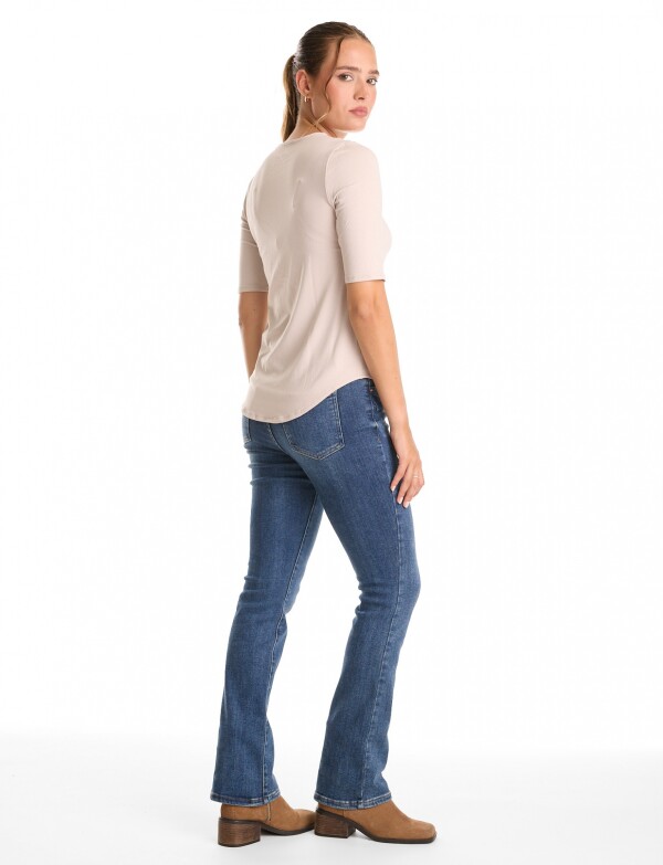 Remera Basica BEIGE CLARO