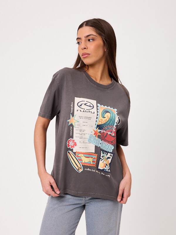 T-SHIRT PRETORIA RUSTY Gris Oscuro