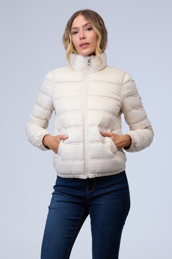Campera Plumas Reversible BEIGE