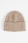 Gorro tejido ribbed tostado