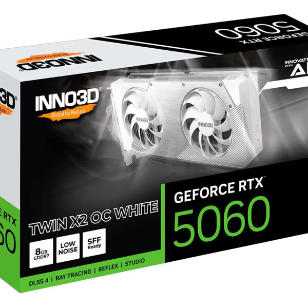 Tarjeta Gráfica Inno3d Geforce Rtx 5060 Twin X2 Oc White 8 Gb Gddr7 BLANCO