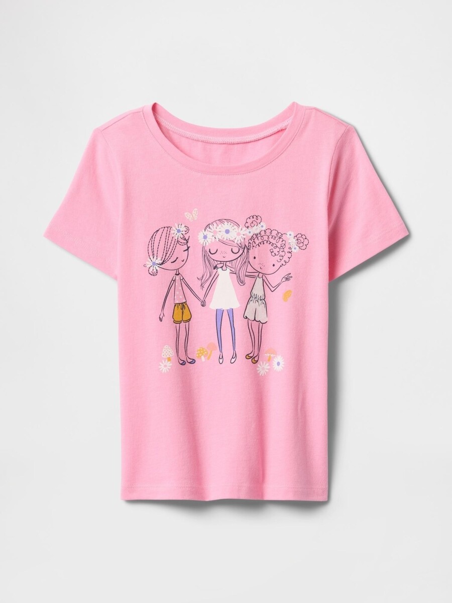 Remera Gráfico Toddler Niña - Parisian Pink 