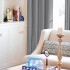 Cortina 100% Blackout 2Paños 140x220 Textura Lino Doble Faz Variante Color Gris