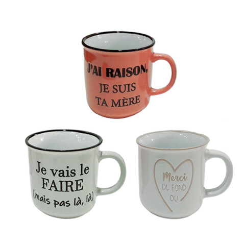 Taza de cerámica con mensajes 9.5x10x10cm Taza De Cerámica Con Mensajes 9.5x10x10cm