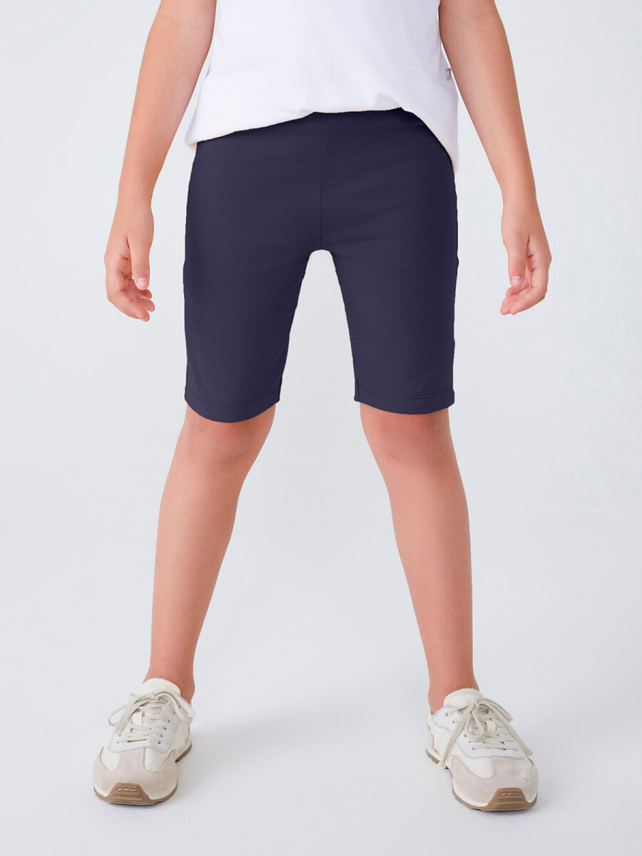 CALZA CICLISTA INFANTIL - AZUL OSCURO 