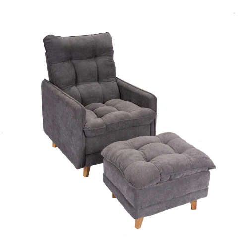 Poltrona reclinable Con Puff - Montreal Gris