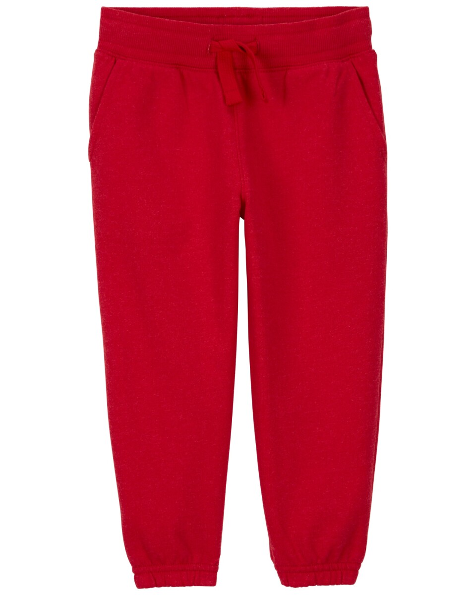 Pantalón deportivo de algodón, con logo, rojo 
