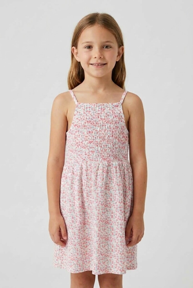 Vestido tirantes estampa floral - Rosa 