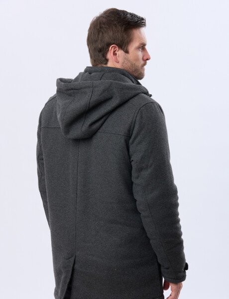 SACO DE PAÑO CON CAPUCHA Gris