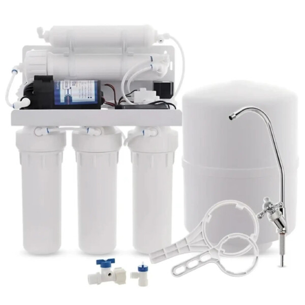 Purificador De Agua De Osmosis Inversa 5 Etapas Con Bomba Purificador De Agua De Osmosis Inversa 5 Etapas Con Bomba