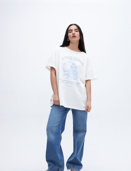 Remera Raven Off white
