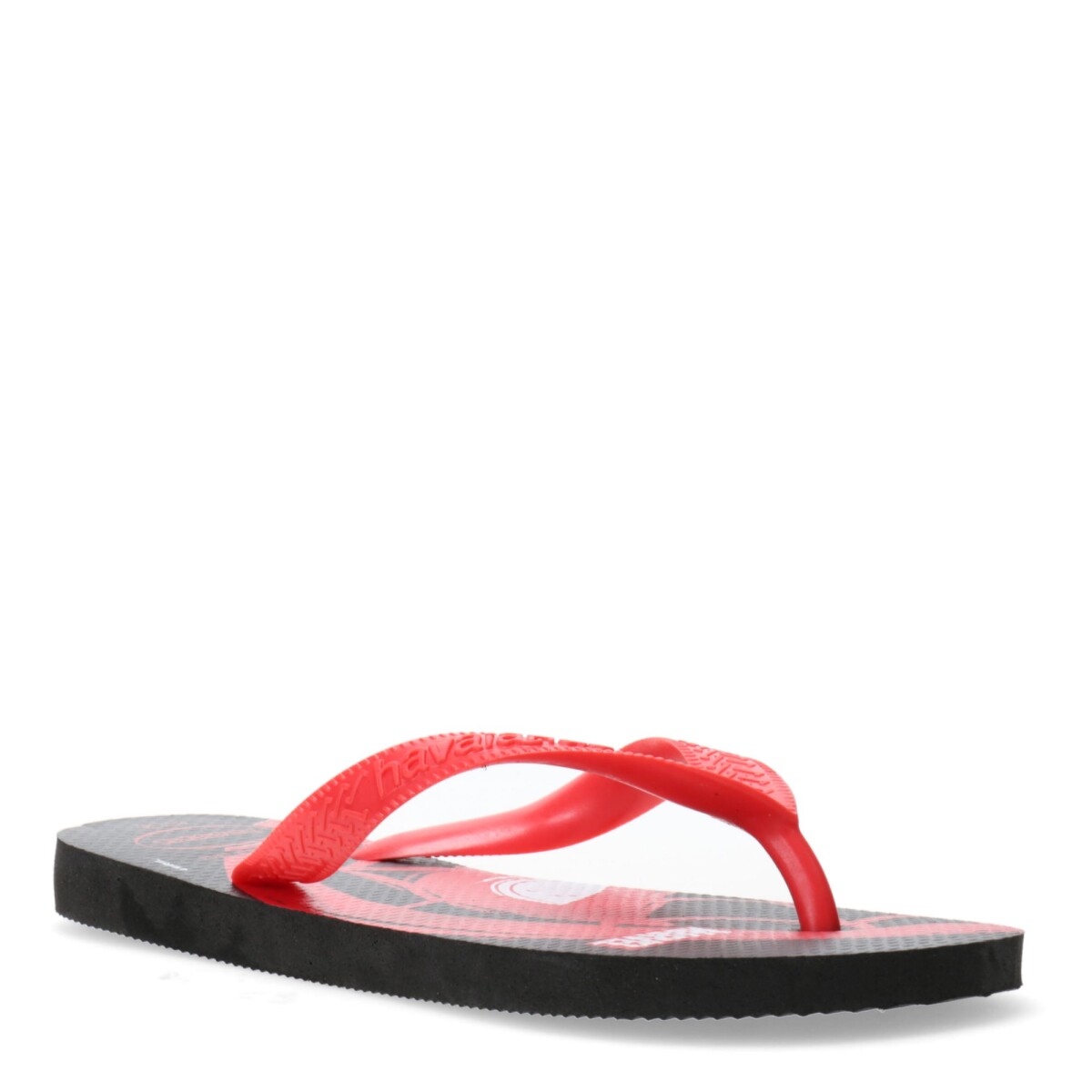 Sandalias Infantiles Havaianas Top Marvel Logomania - Negro - Rojo - Rojo Rubi 