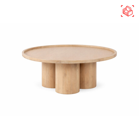 MESA RATONA MDF-Y-MADERA NATURAL-BEIGE CYLINDER NATURAL