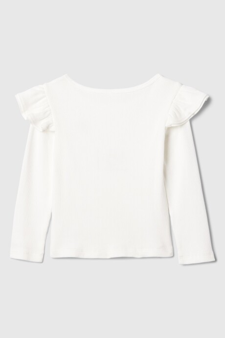 Remera Con Volados Logo Gap Toddler Niña New Off White