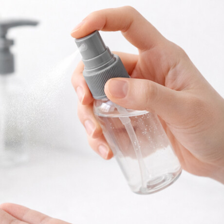 Set de 8 frasquitos de silicona para viaje Gris