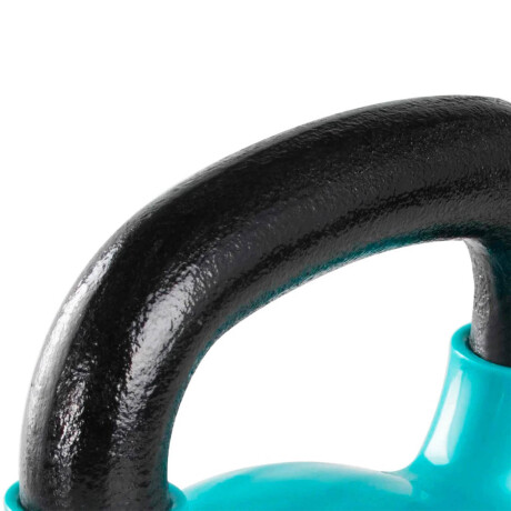 Pesa Rusa 12Kg Expert Hierro Macizo Kettlebell Mancuerna Recubierta Celeste