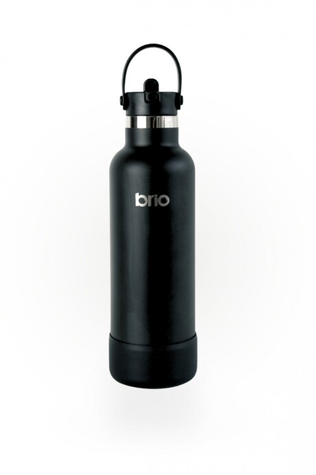 Botella En Acero Inoxidable brio 750ml Con Sorbito Y Manija Negro