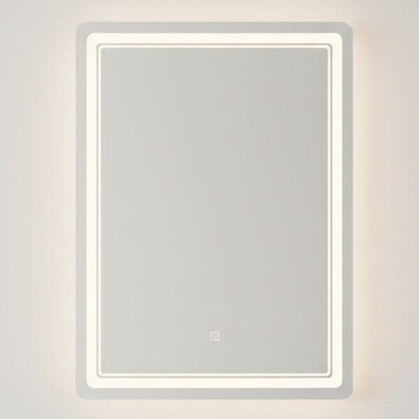 Espejo Rectangular Baño Táctil 3 Modos Retroiluminado 80X60 Rectangular
