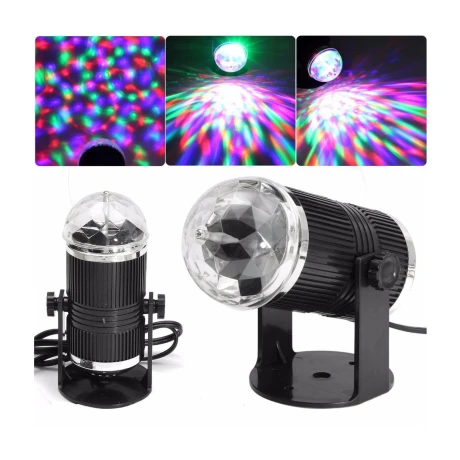 EFECTO LUZ LED DISCO MEDIABOLA MINI GIRATORIA ACRILICO PLS EFECTO LUZ LED DISCO MEDIABOLA MINI GIRATORIA ACRILICO PLS