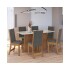 Conjunto Comedor 1500 6 Sillas Escocia Indekés Freijo | Off White | Tela Grafite Conjunto Comedor 1500 6 Sillas Escocia Indekés Freijo | Off White | Tela Grafite