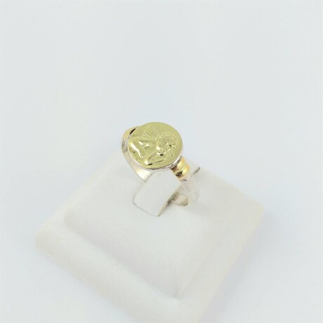 Anillo de plata 925 con detalles de double en oro 18 Ktes, Ángel Rafael. Anillo de plata 925 con detalles de double en oro 18 Ktes, Ángel Rafael.