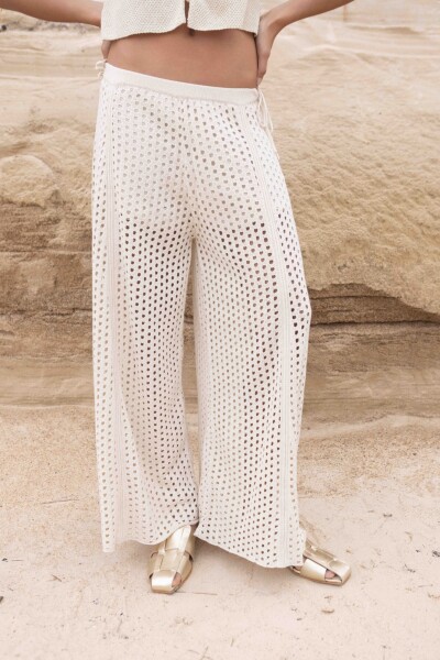 PANTALÓN WIDE HOLE Crudo