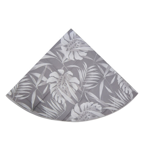 Mantel Redondo Waterproof Home Class 160 cm 2405 HOJAS GRIS