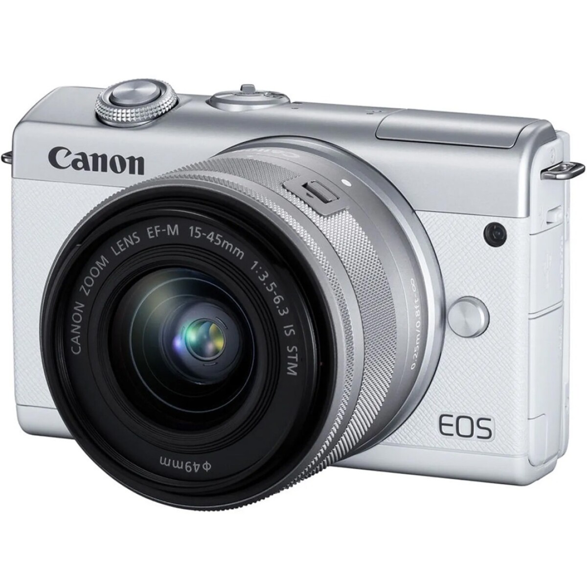 Camara Canon M200 Mirrorless Lente 15-45MM Blanca 